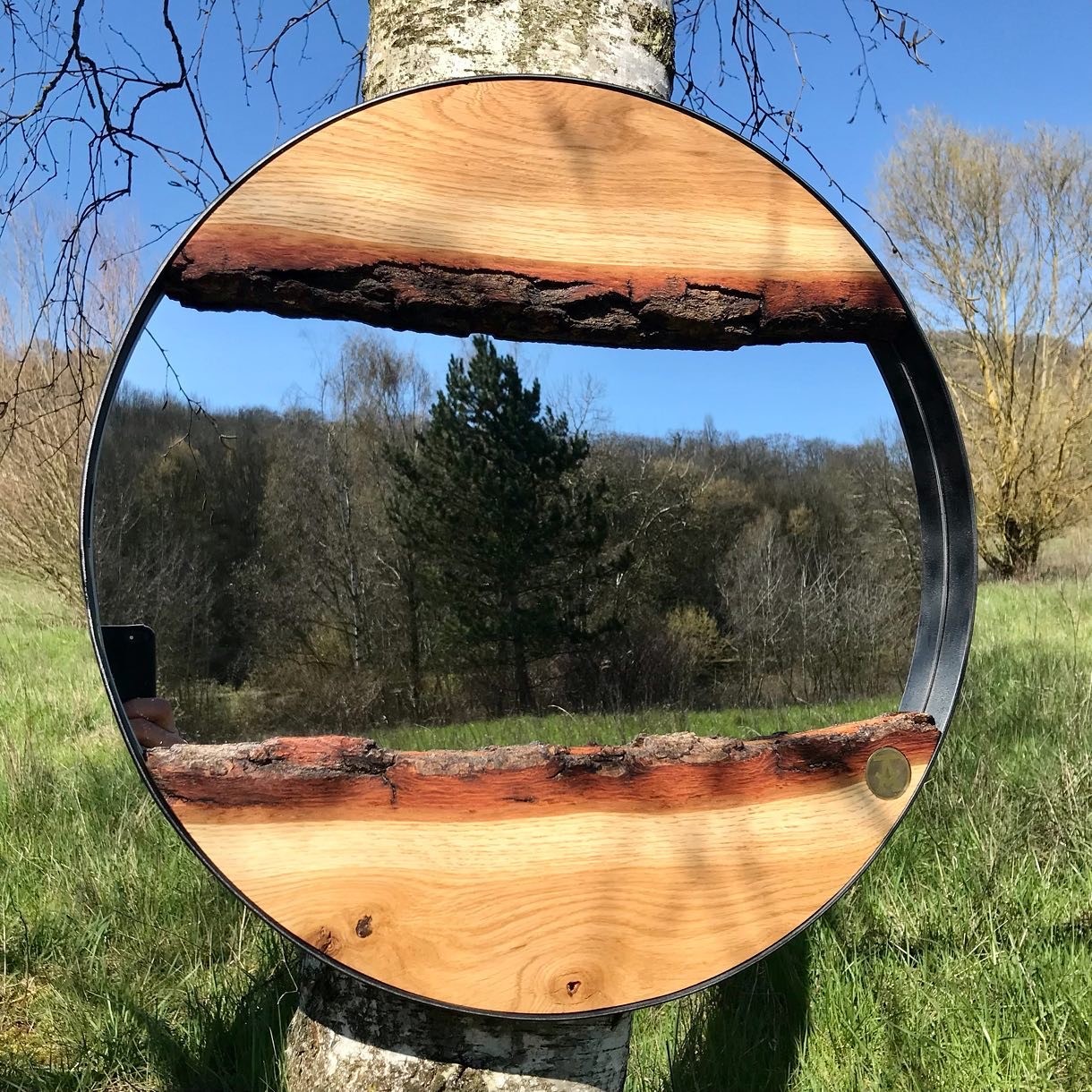 Miroir live edge 50 cm