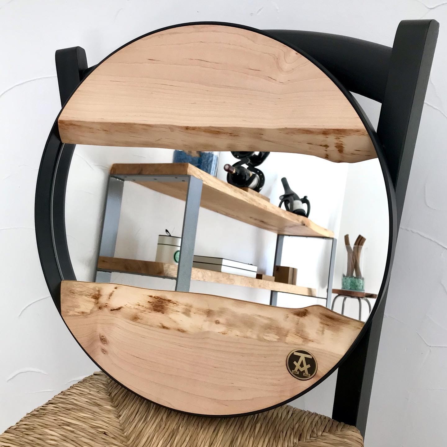 Miroir live edge 40 cm