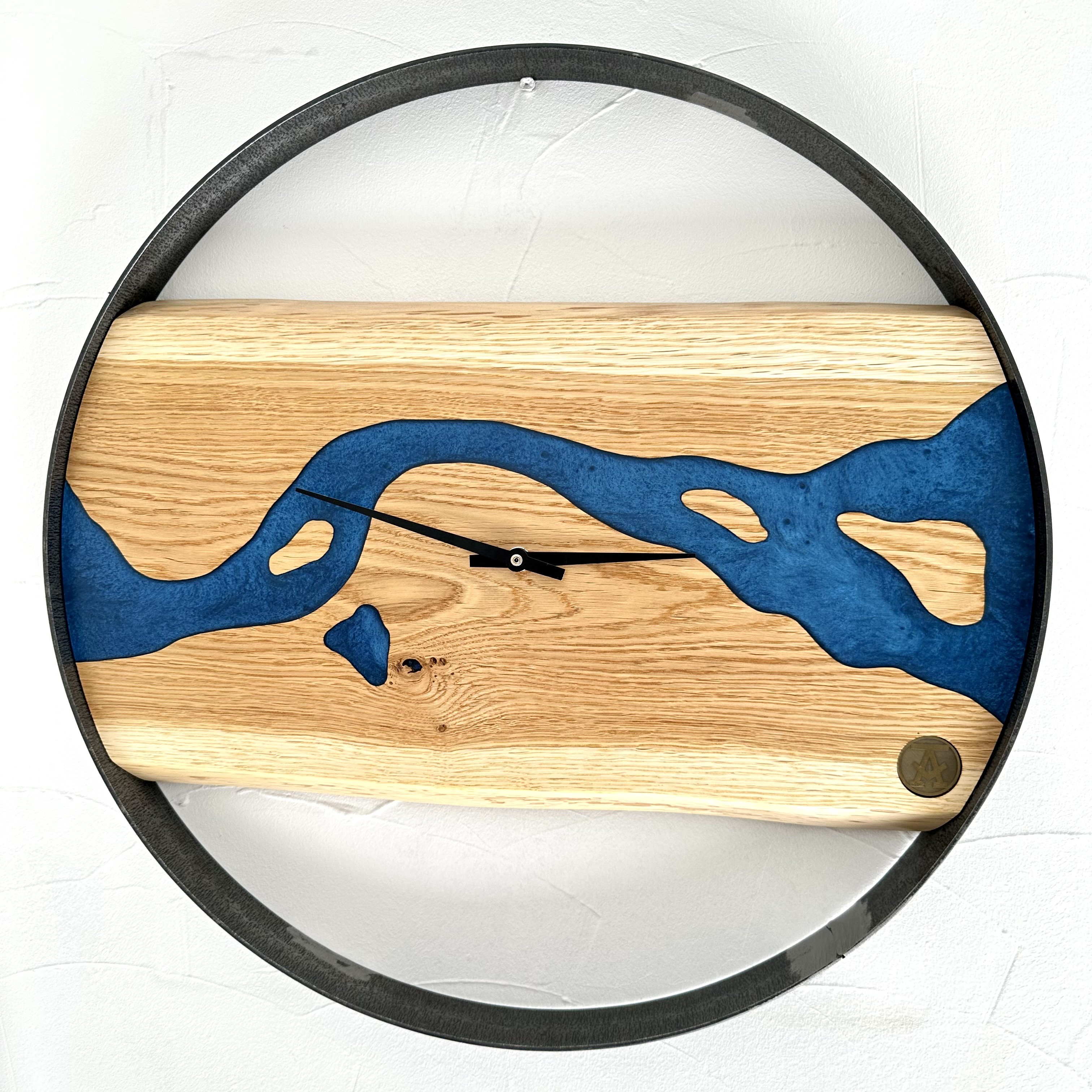 Horloge rivière en résine 50 cm